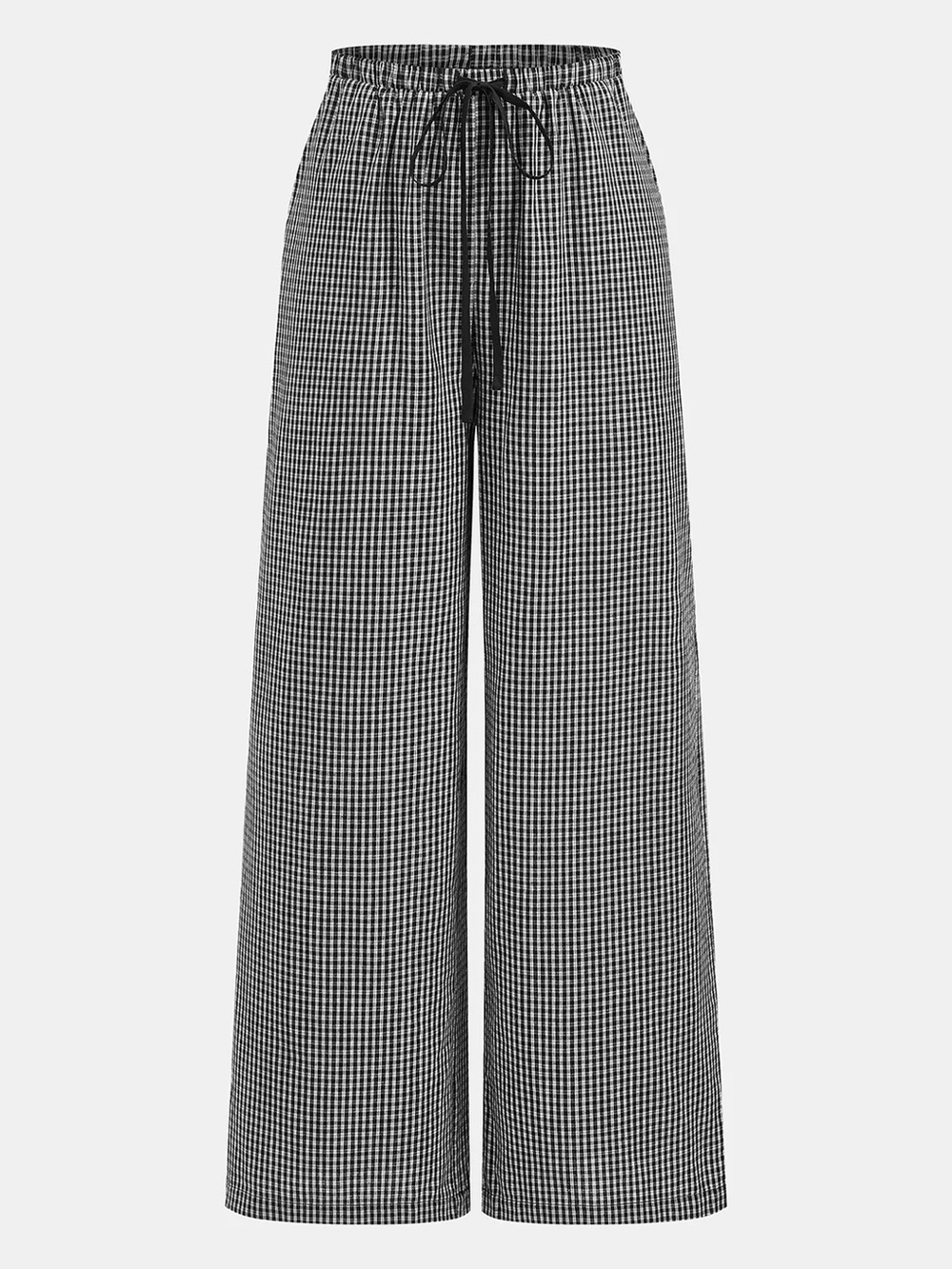 Gingham Lace-Up Sleeveless Top & Pants Set - Picture 6 of 9